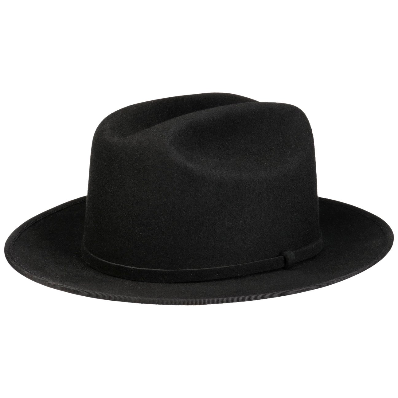 Jj Hats Black Cattleman Round Western Wool Hat By
