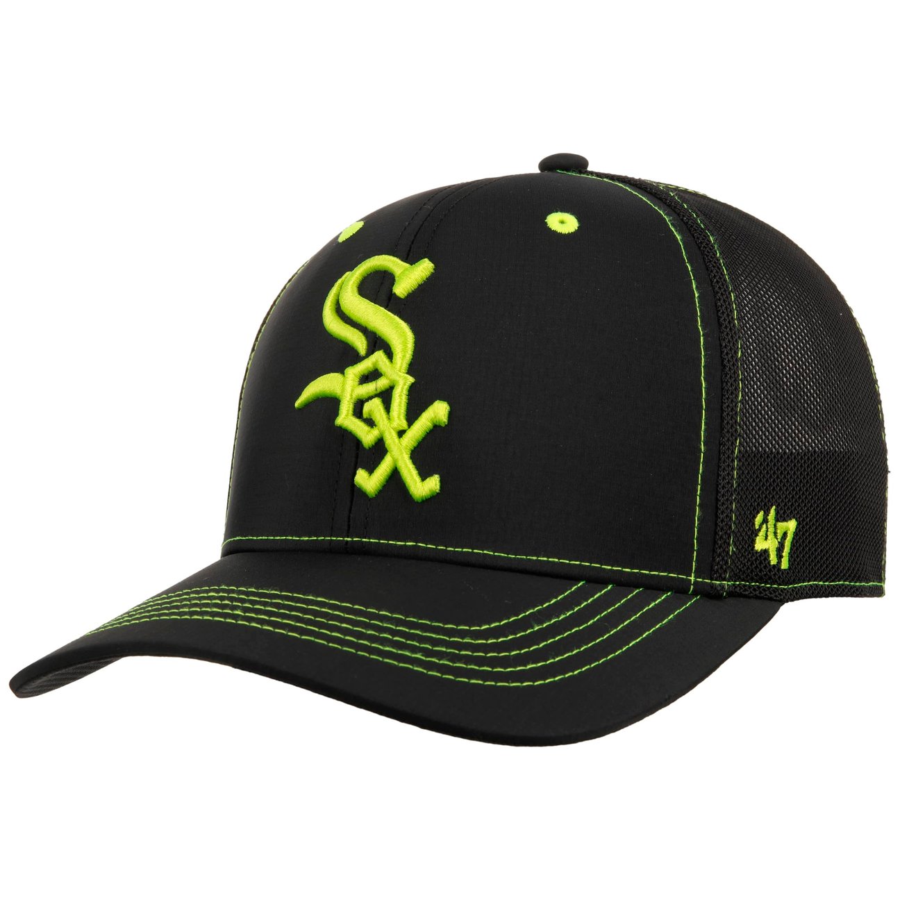47 Brand Men's Black White Sox Xray Trucker Cap By
