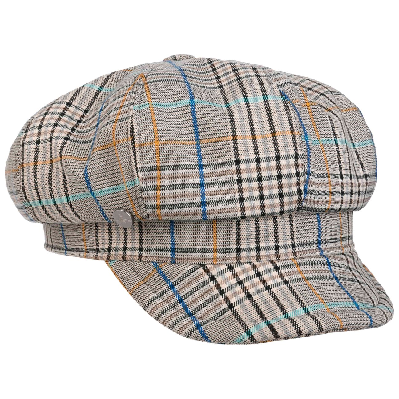 Lierys Girls Grey Tarragona Check Newsboy Cap By