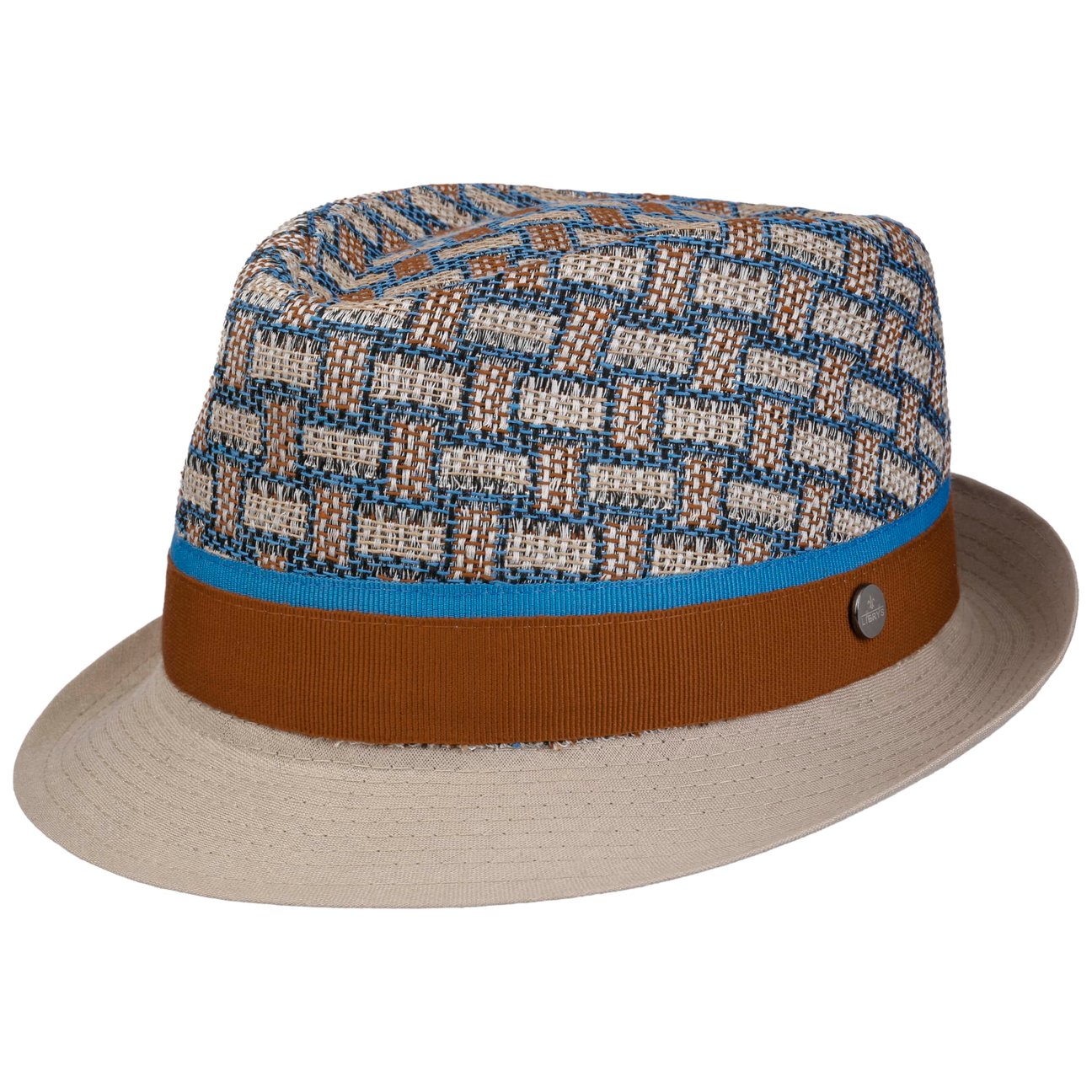 Lierys Women's Beige-Blue Benita Cloth Trilby Hat By