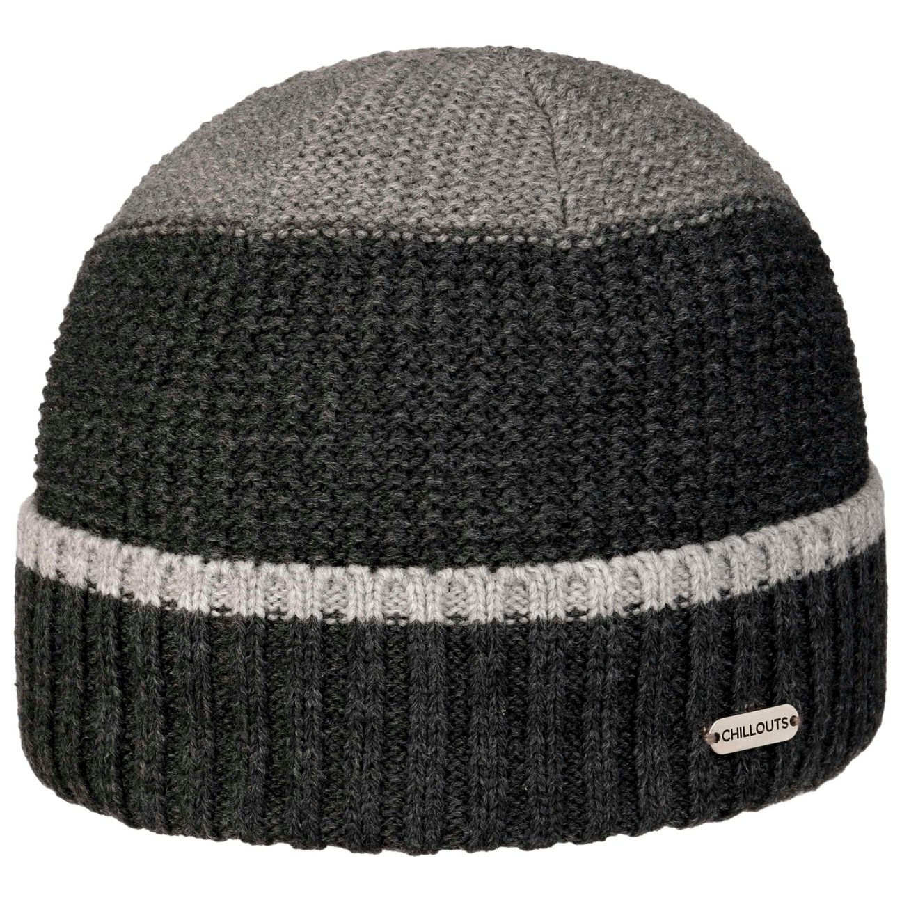 Chillouts Men's Grey Contrast Colour Beanie Hat By
