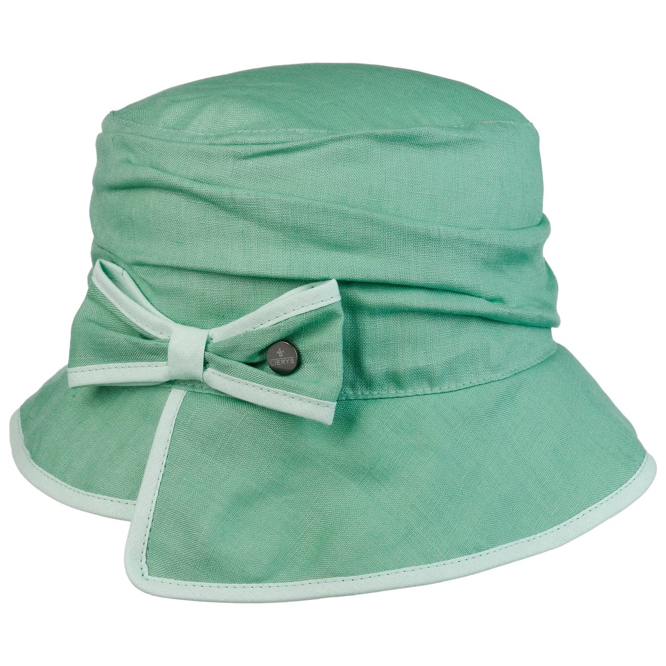 Lierys Women's Mint Green Uni Bucket Linen Hat By