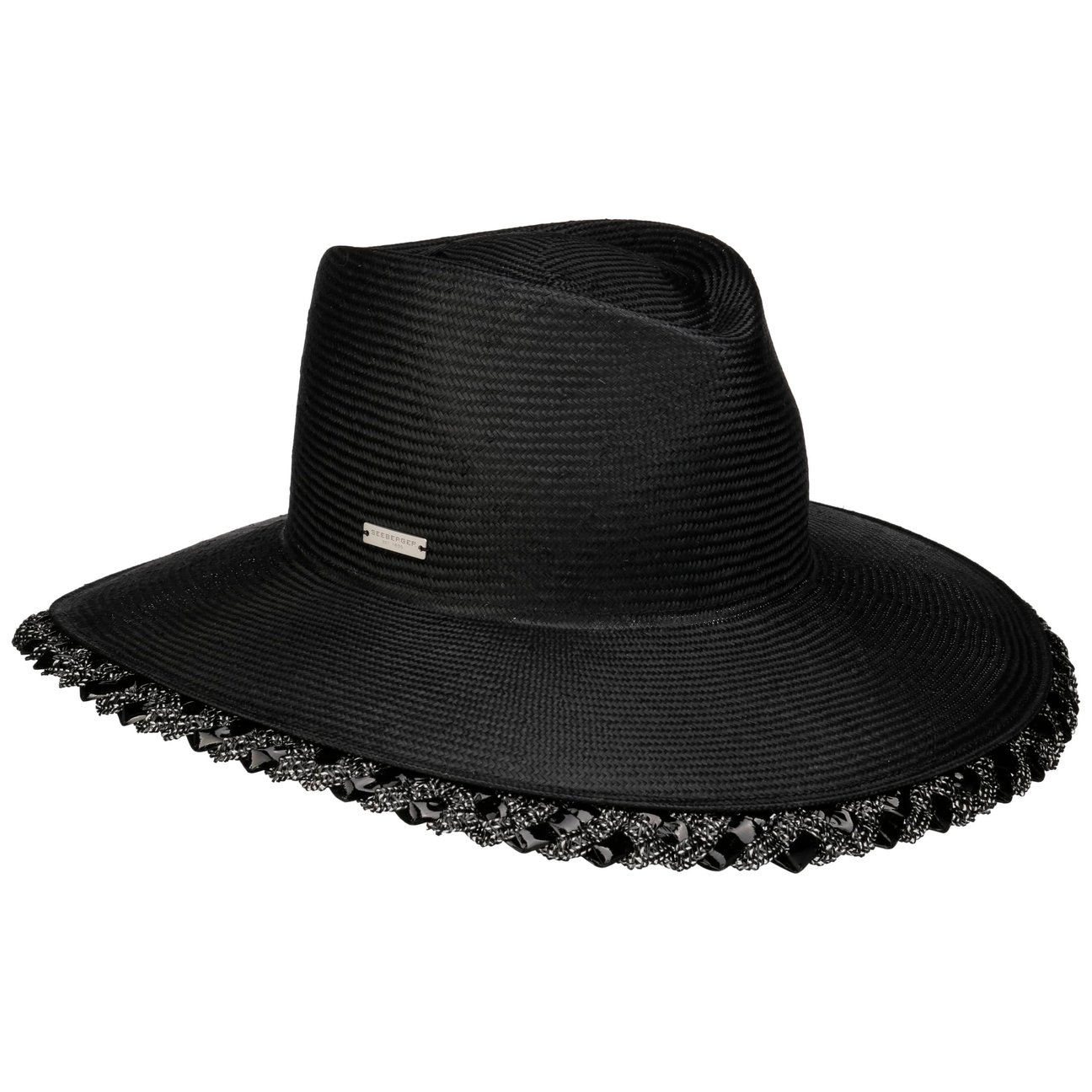 Seeberger Women's Black Lenavia Straw Hat By