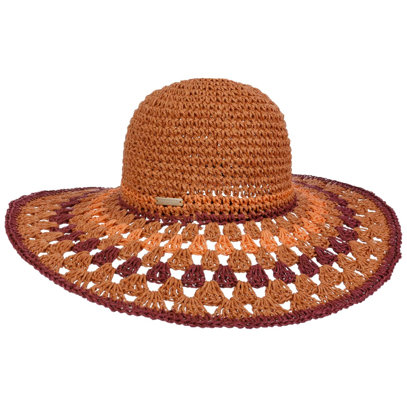 Seeberger Women's Terracotta Karola Crochet Floppy Hat By