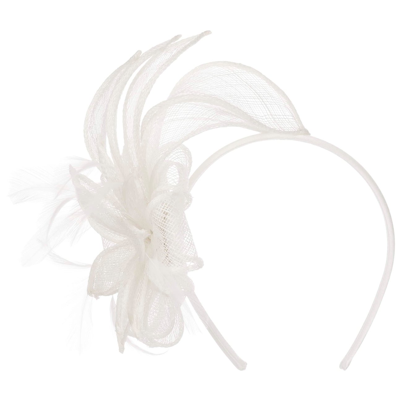 Seeberger Women's White Vanola Sinamay Fascinator By