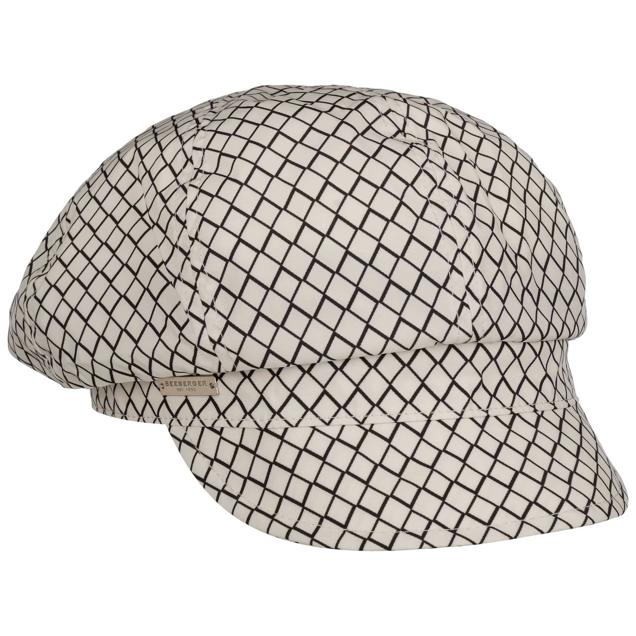 Seeberger Women's White Leacona Newsboy Cap By