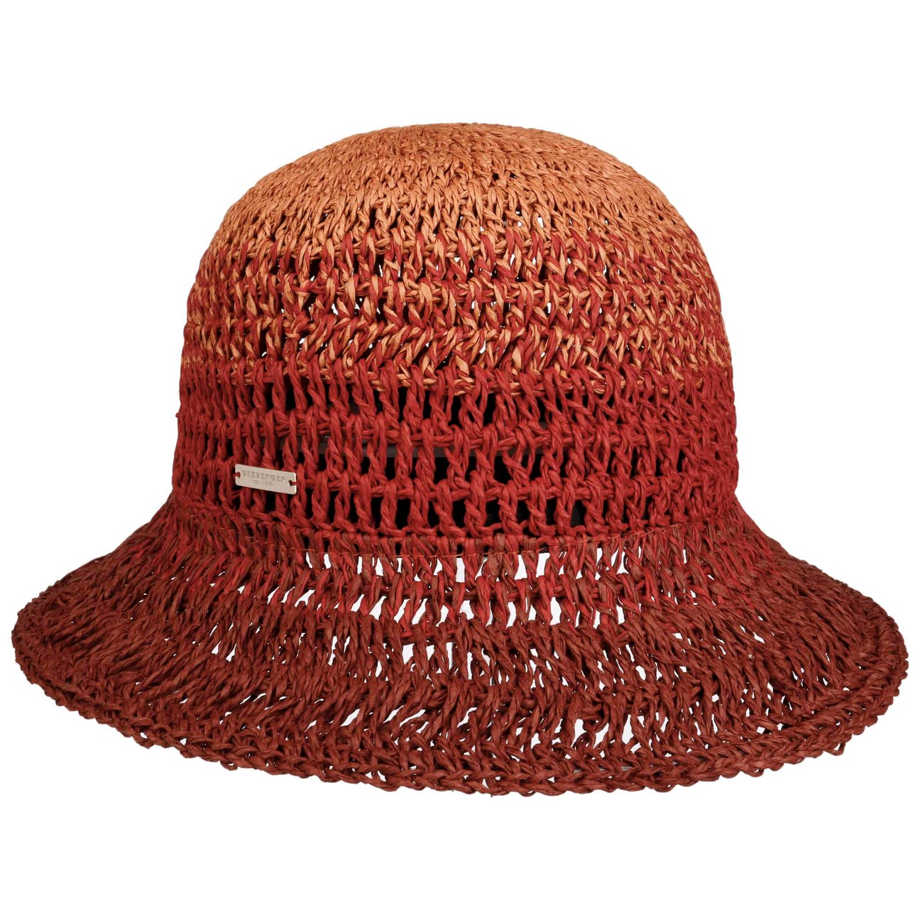 Seeberger Women's Terracotta Gradient Colours Cloche Straw Hat By