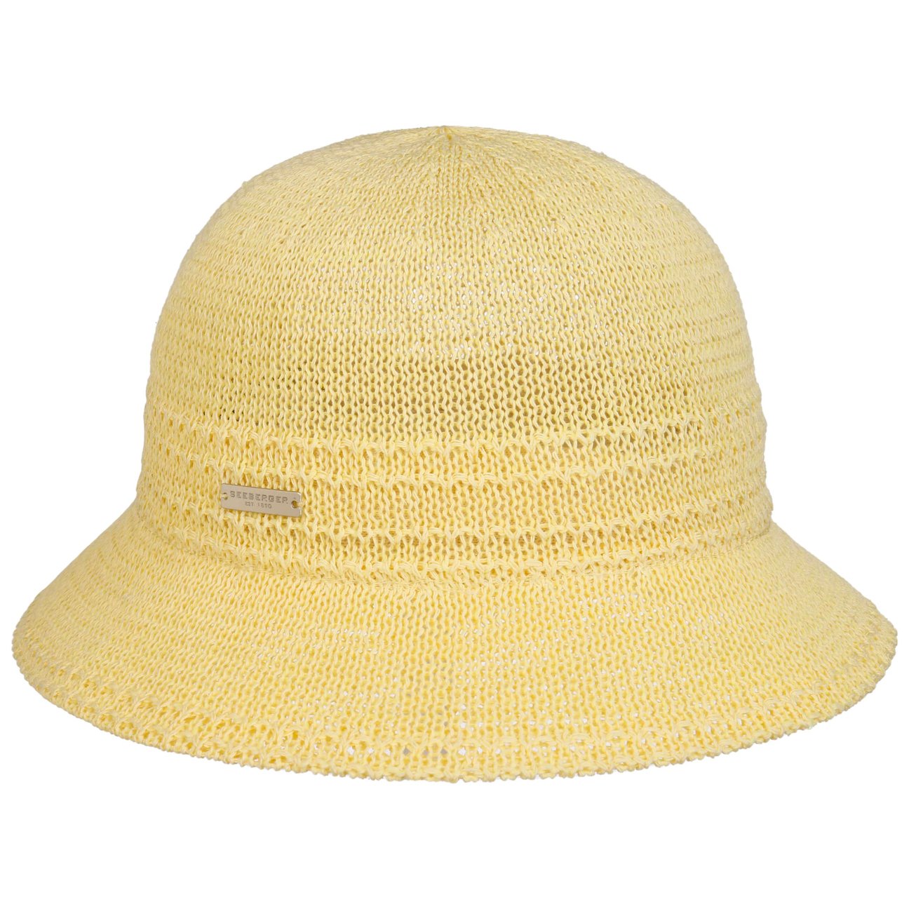 Seeberger Women's Pastel Yellow Summer Mix Cloth Hat By