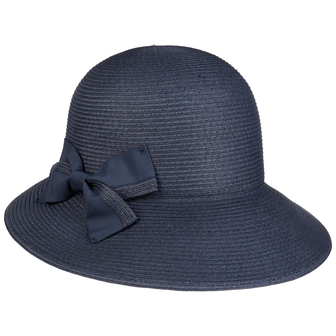 Seeberger Women's Navy Vallena Straw Hat With Loop By