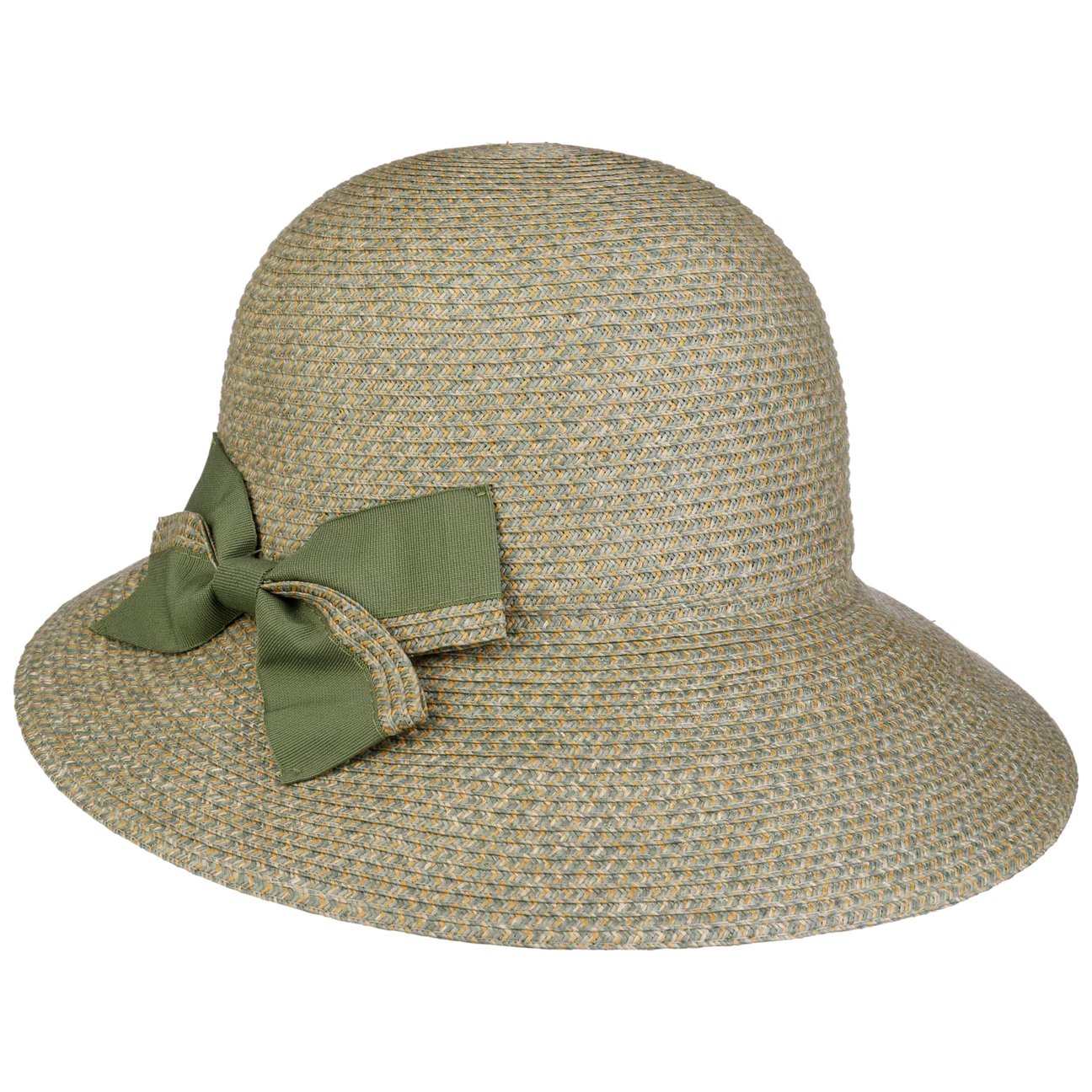 Seeberger Women's Green Vallena Straw Hat With Loop By