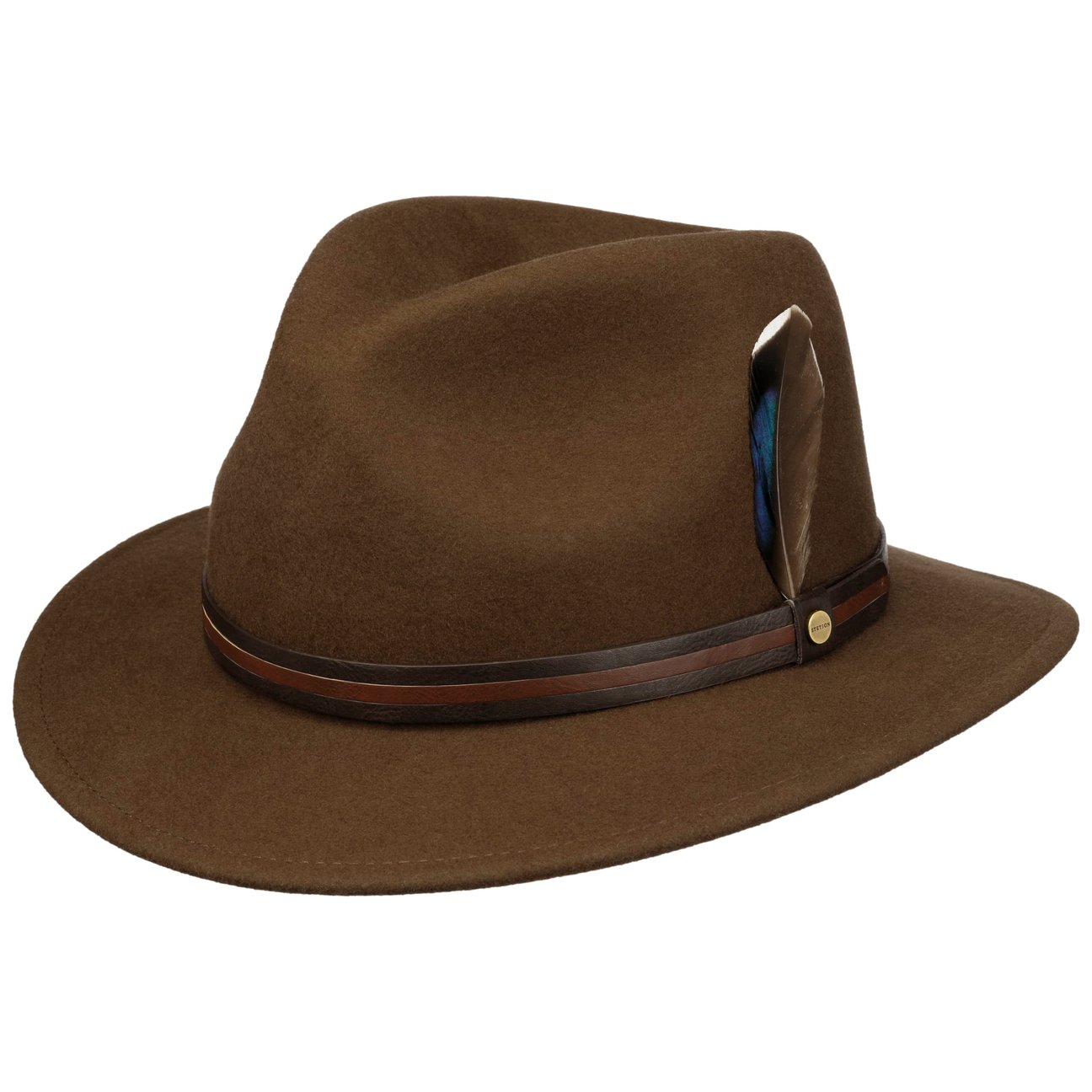 Stetson Brown Brooksville Traveller Wool Hat By