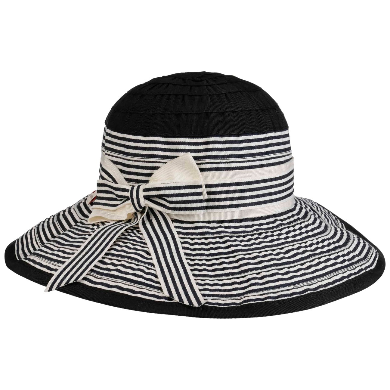 Bedacht Women's Black Virola Twotone Floppy Hat By
