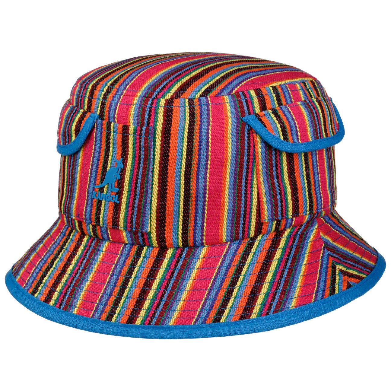 Kangol Men's Mixed Colours Multi Color Stripe Bucket Hat By