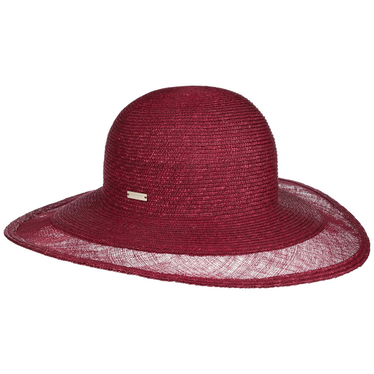 Seeberger Women's Bordeaux Sinamay Edge Floppy Hat By