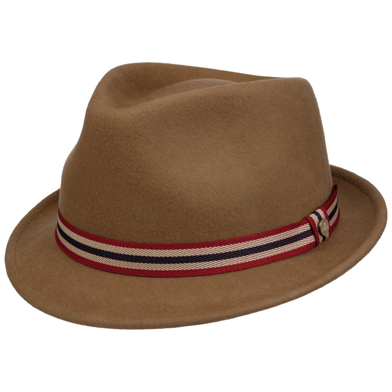 Lierys Men's Beige Hennessey Trilby Wool Hat By