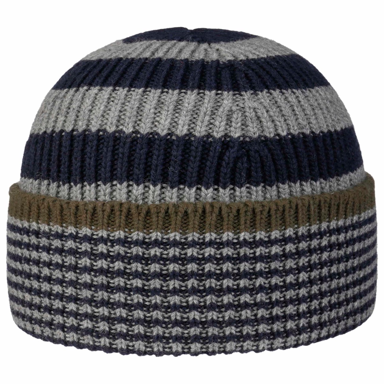 Stetson Men's Blue-Grey Dillingham Beanie With Cuff By