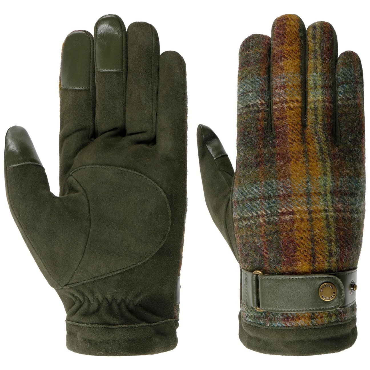 Stetson Olive Oakdale Leather Gloves By