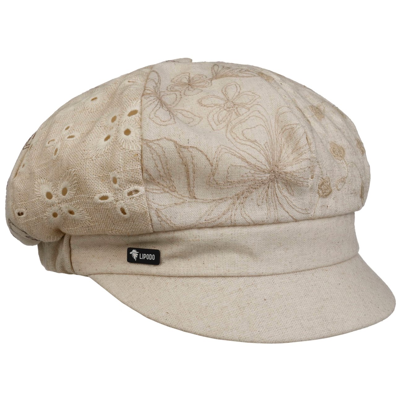 Lipodo Girls Beige Deonda Newsboy Cap By