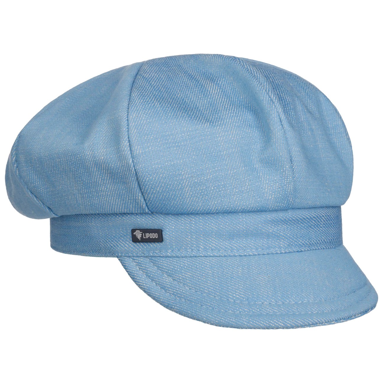 Lipodo Girls Blue Uni Denim Newsboy Cap By