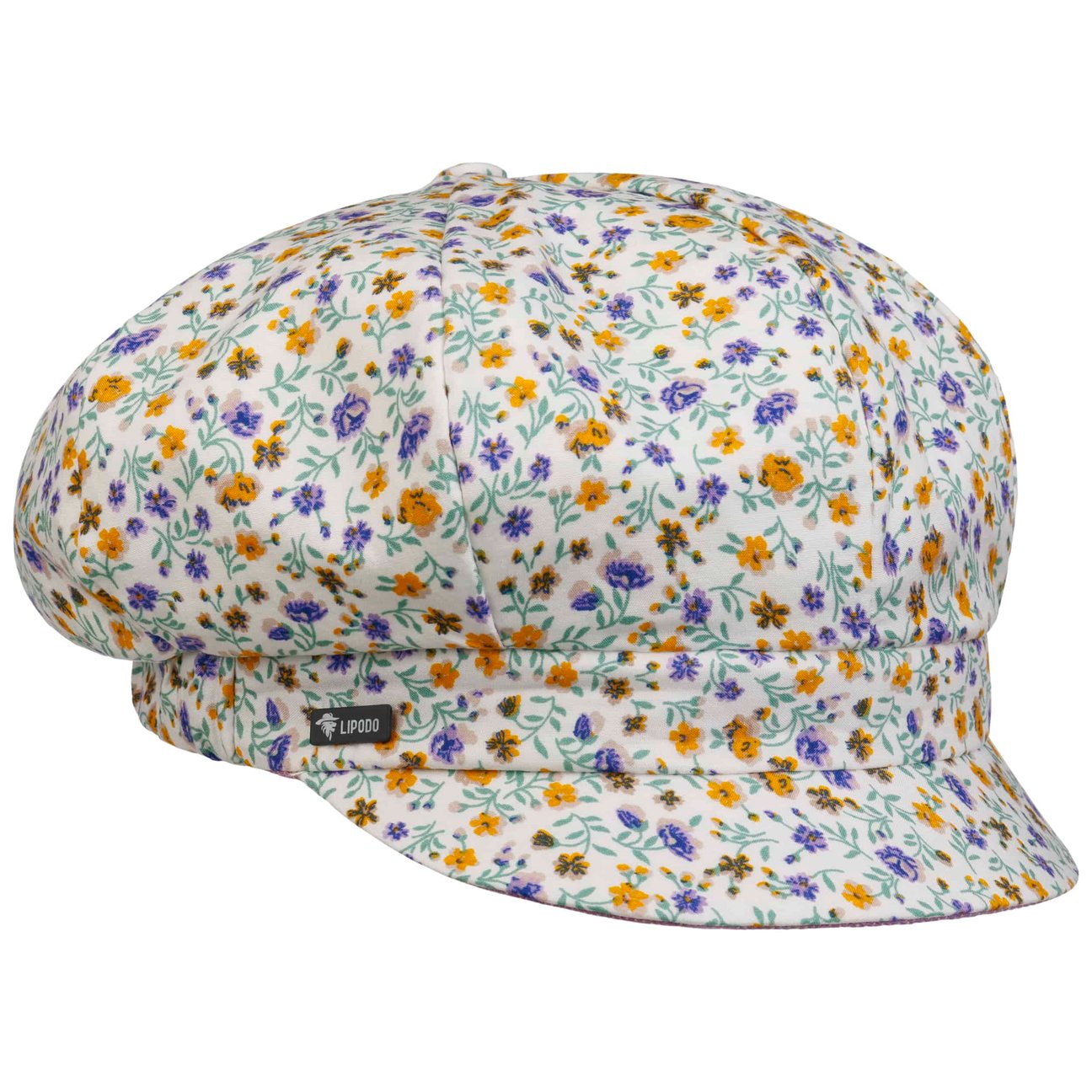 Lipodo Girls Purple Tasja Millefleurs Newsboy Cap By