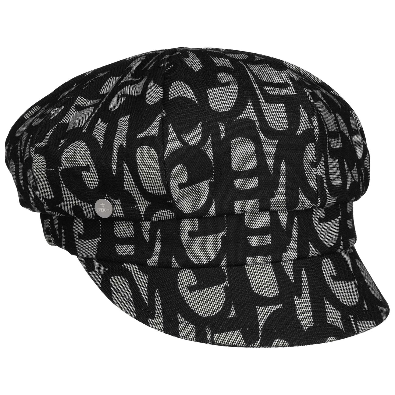 Lierys Girls Black-Grey Devena Newsboy Cap By