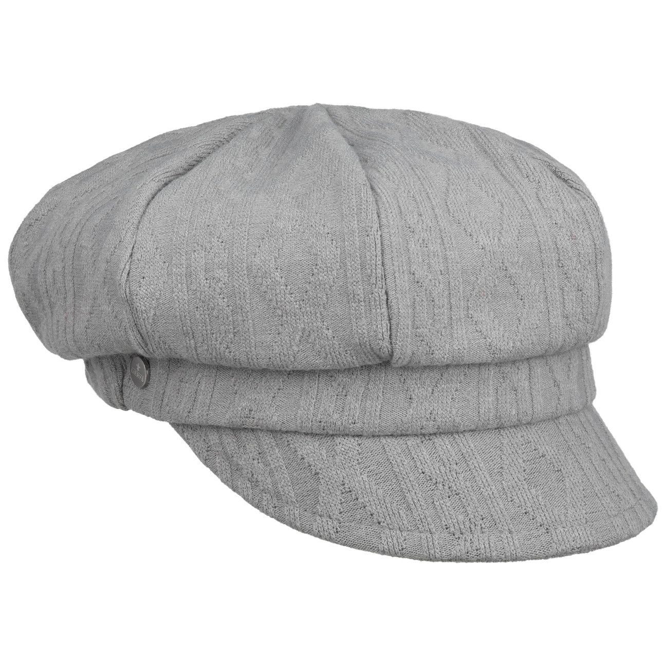 Lierys Girls Grey Uni Knit Newsboy Cap By