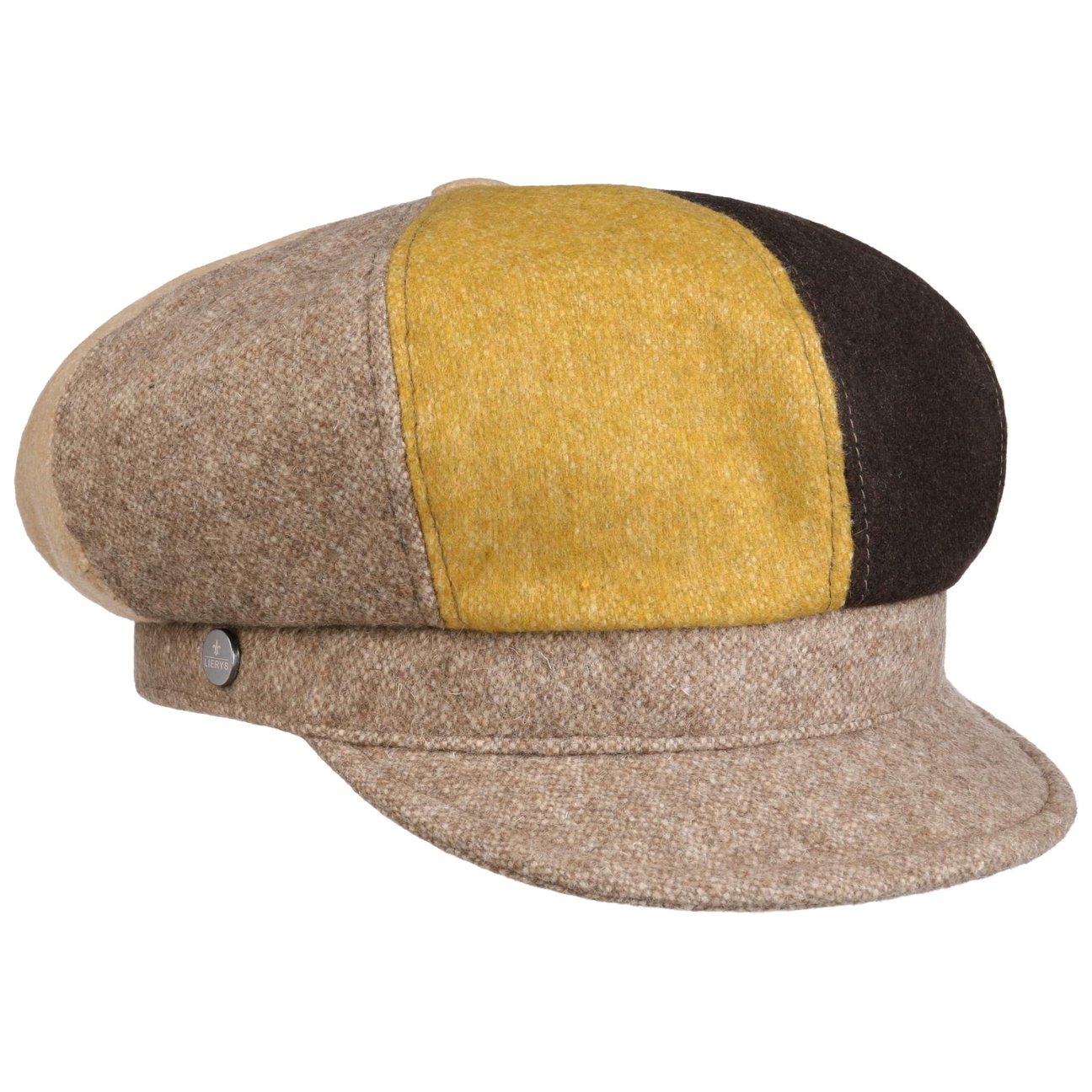 Lierys Girls Beige-Brown Veanda Newsboy Cap By