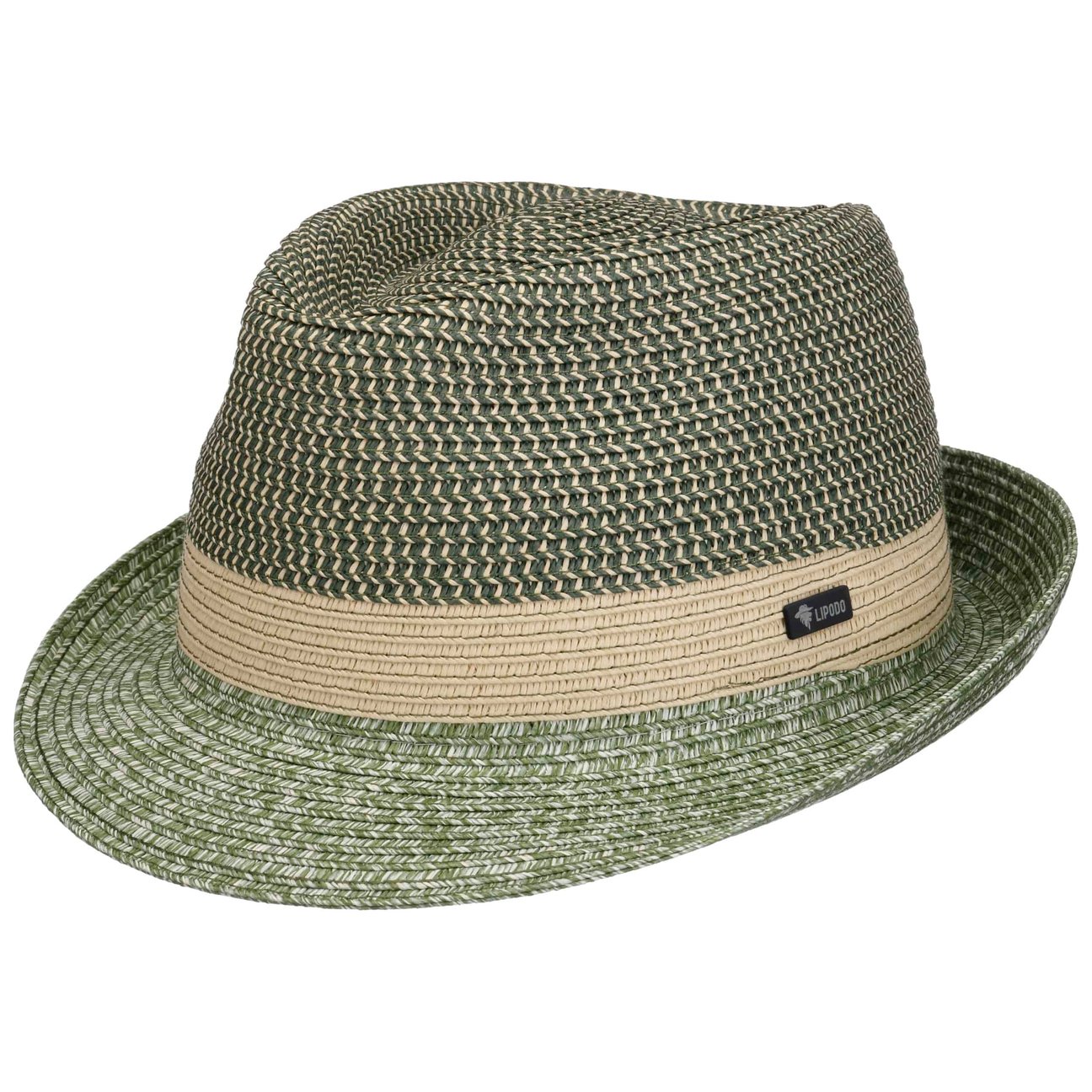 Lipodo Unisex Green Livasca Trilby Cloth Hat By