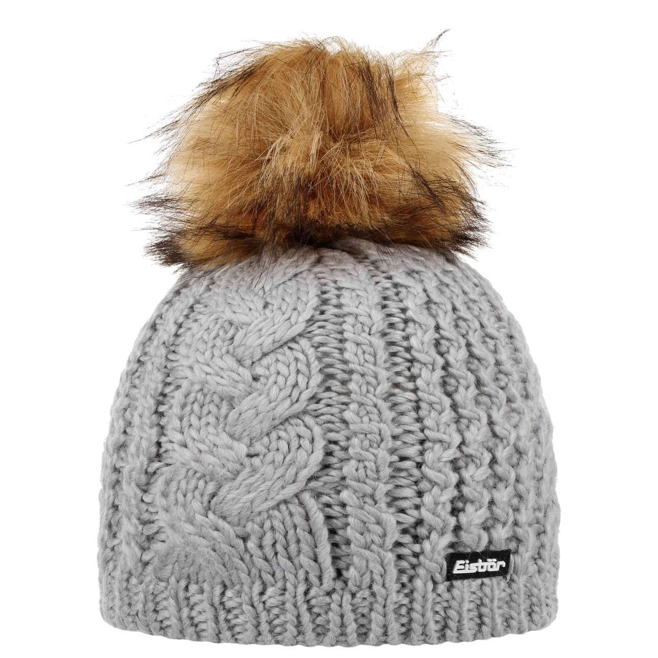 Eisbär Women's Grey Afra Lux Knit Beanie Hat By
