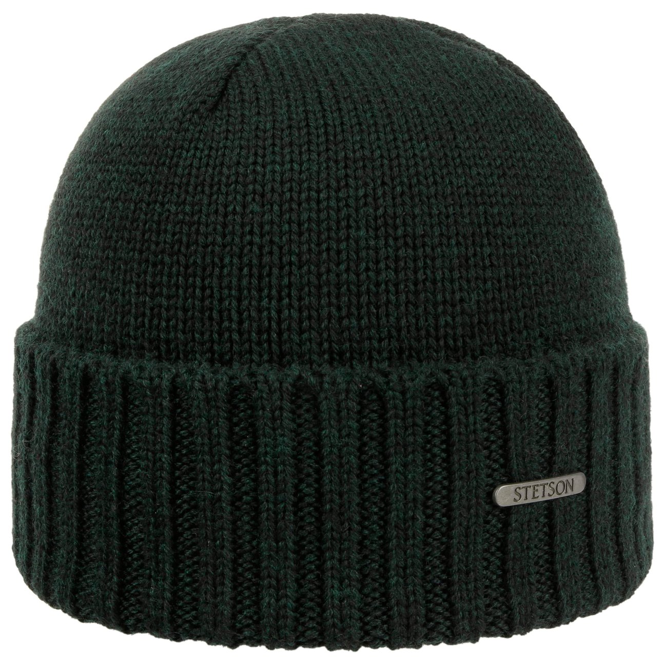 Stetson Women's Dark Green Norham Merino Beanie Hat With Cuff By