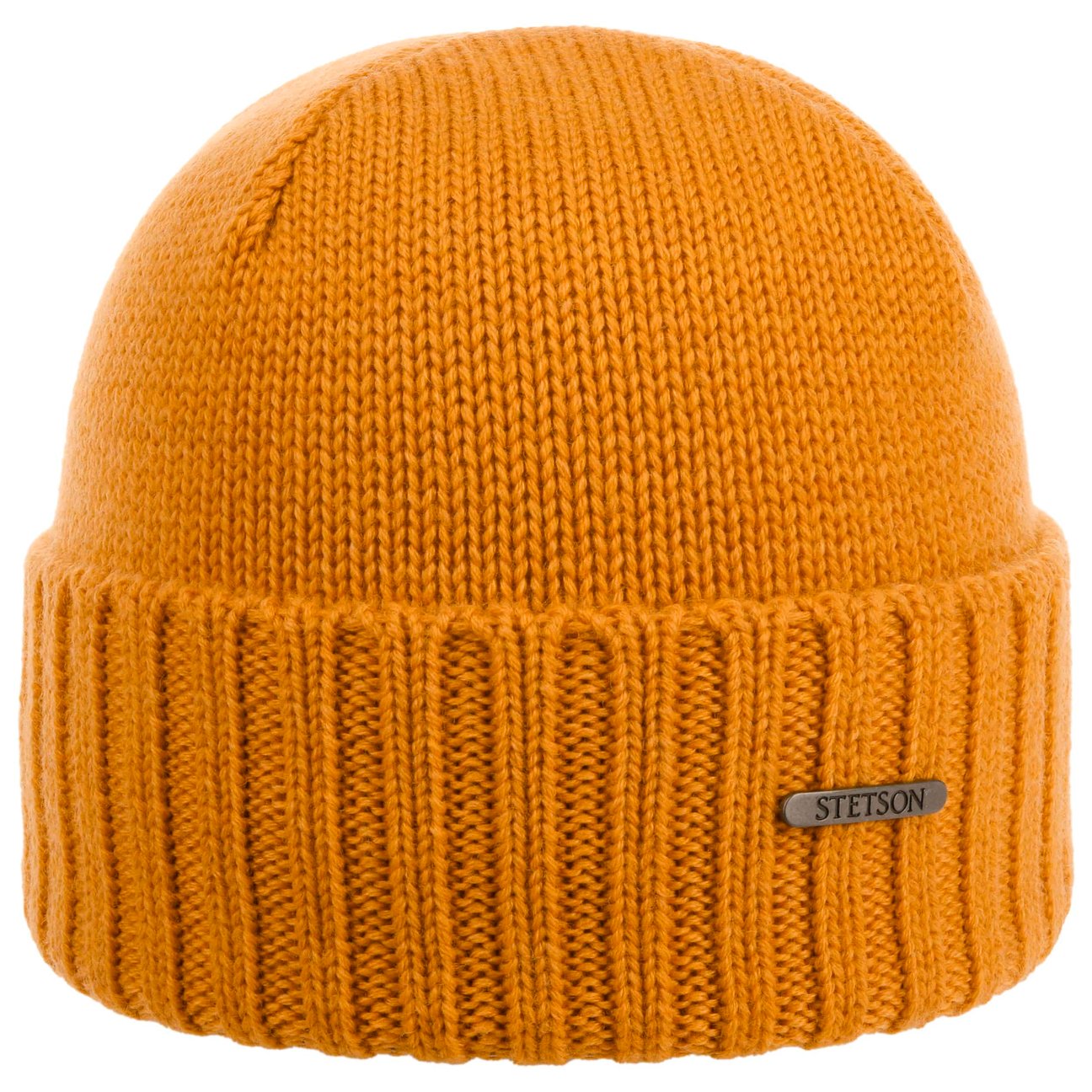 Stetson Women's Orange Norham Merino Beanie Hat With Cuff By