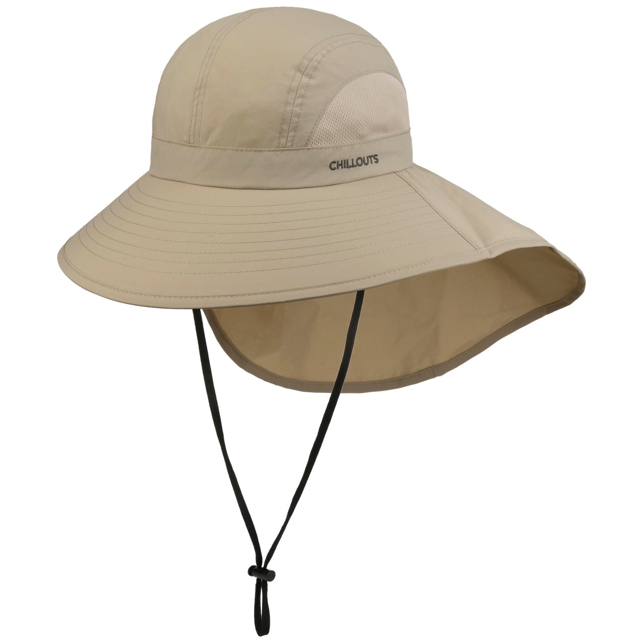Chillouts Men's Beige Sun Hat With Neck Protection By