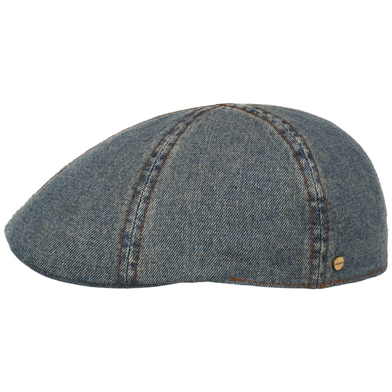 Stetson Denim Washed Flat Cap By