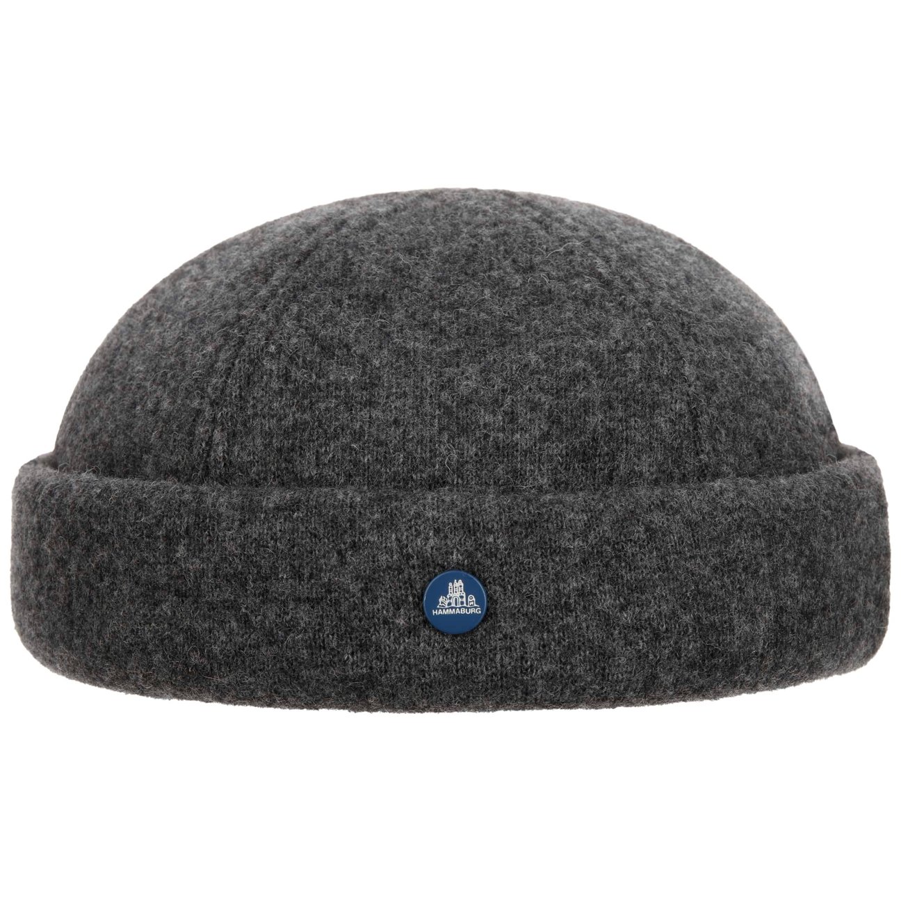 Hammaburg Grey Wool Melange Docker Hat By