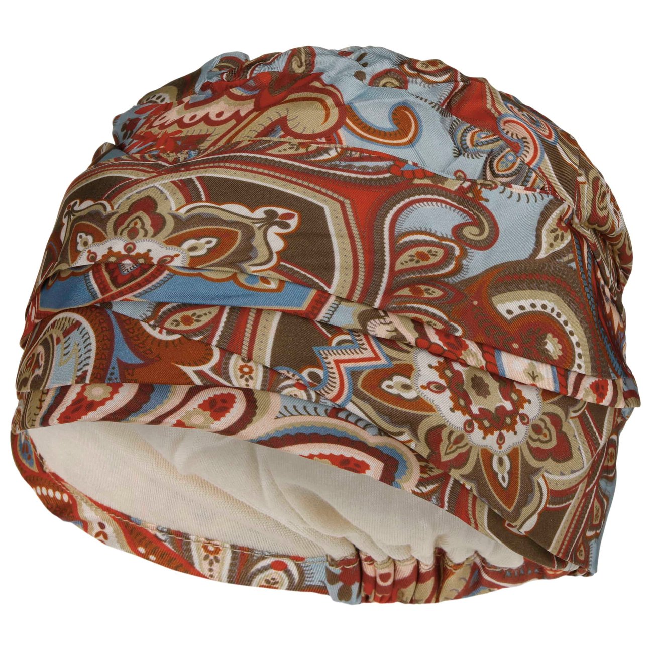 Christine Headwear Women's Blue-Red Milena Royal Silk Turban By