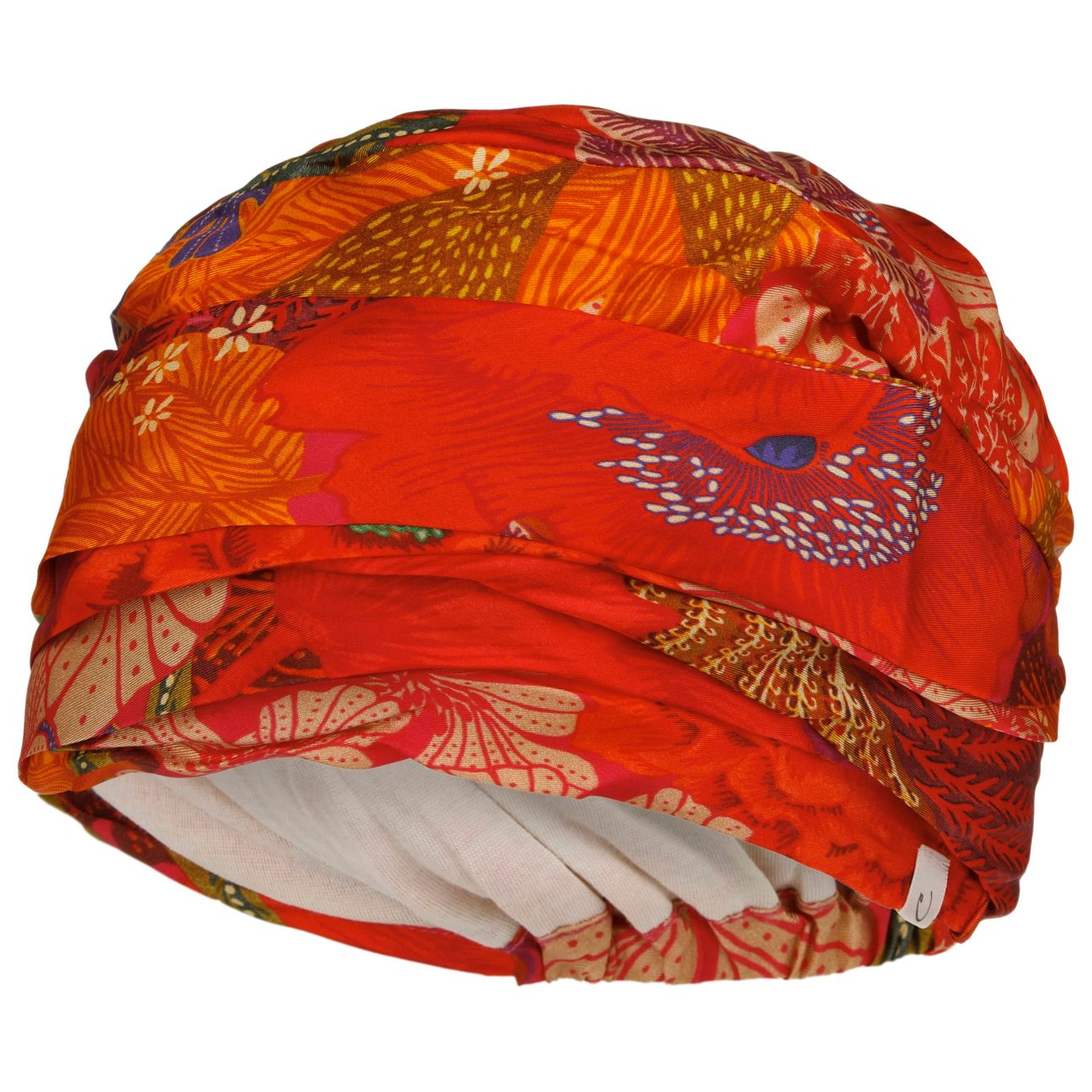 Christine Headwear Women's Orange-Red Milena Royal Silk Turban By