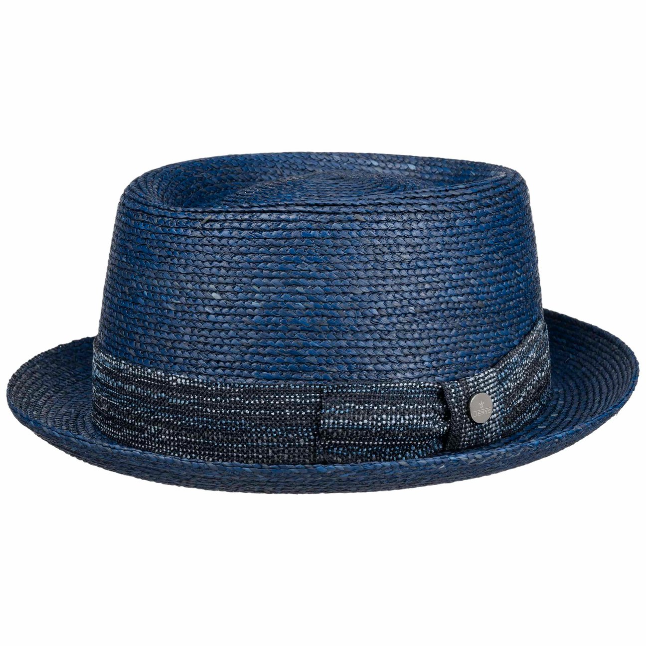 Lierys Blue Avelao Pork Pie Raffia Hat By