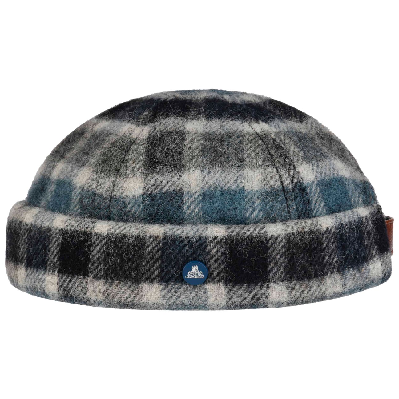 Hammaburg Blue Brixham Wool Docker Hat By