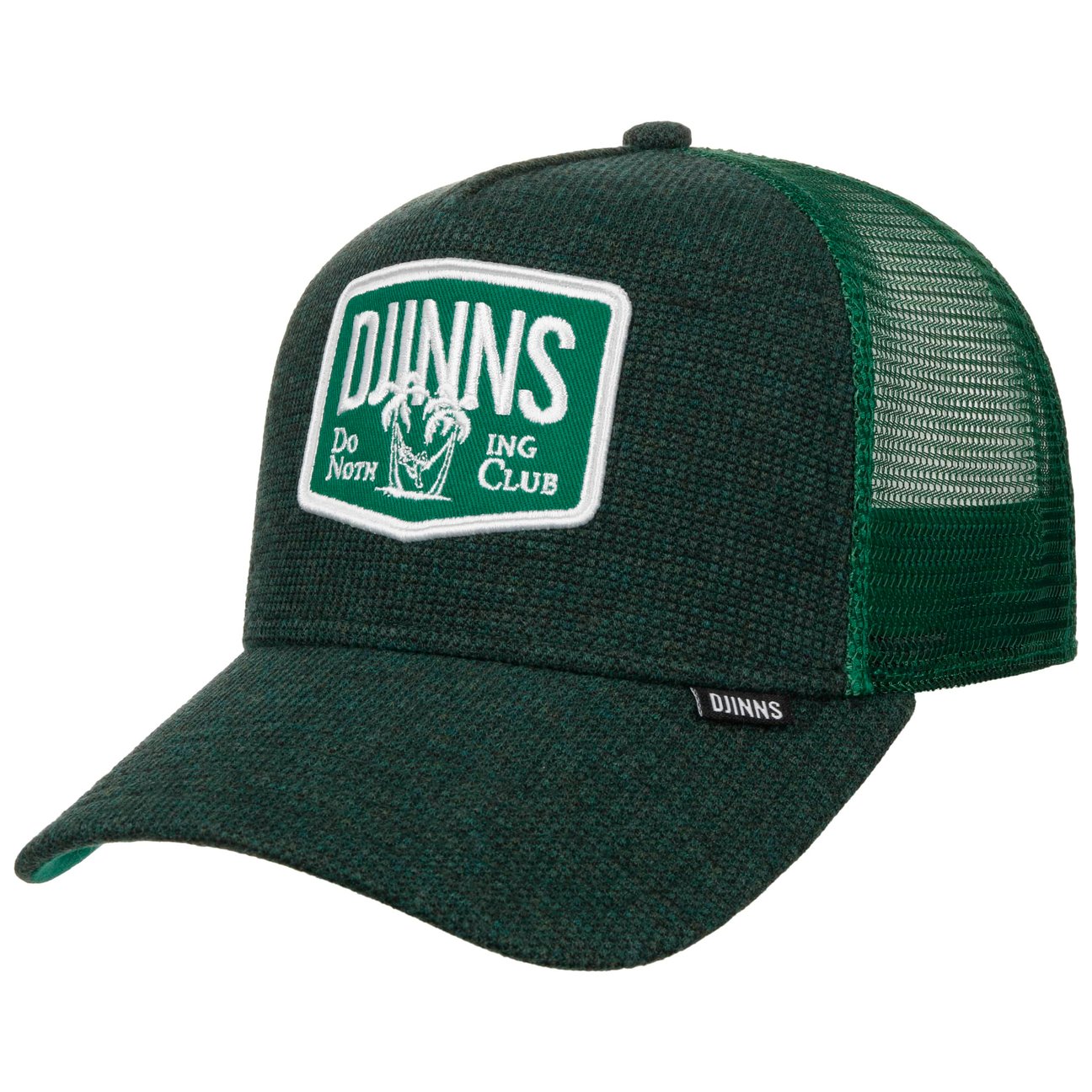 Djinns Men's Green Hft Dnc Waffle Mélange Cap By
