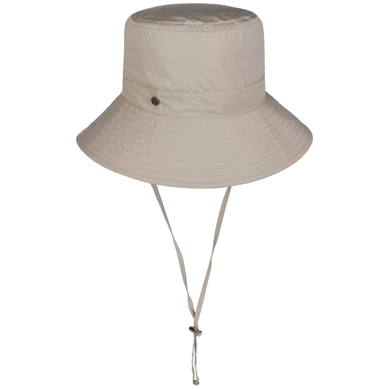 Loevenich Women's Beige Uni Bucket Rain Hat With Chin Strap By