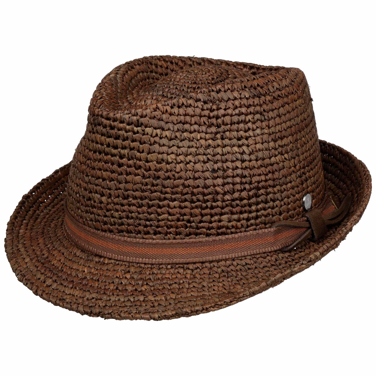 Lierys Brown Danrio Trilby Raffia Hat By