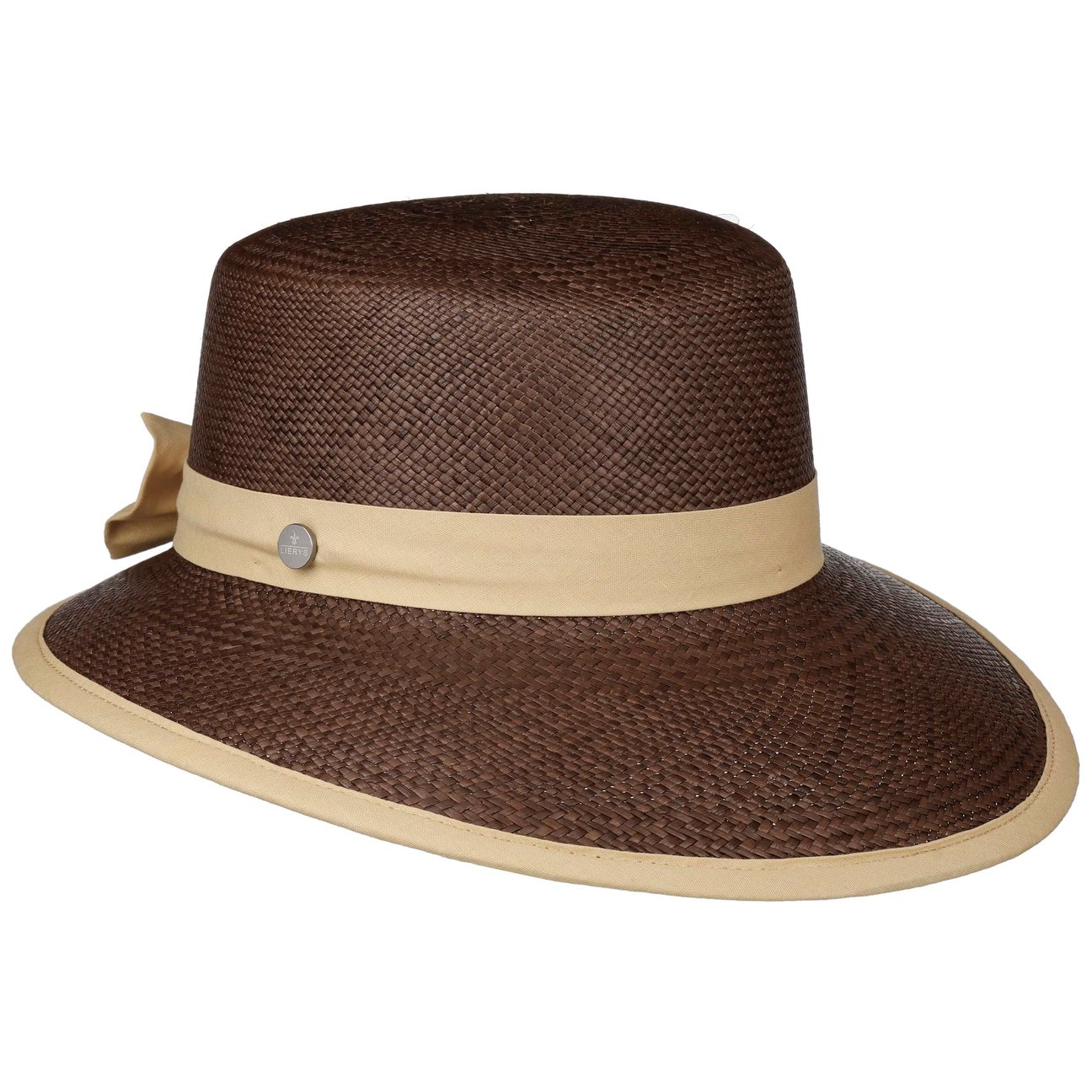 Lierys Women's Dark Brown Vina Brown Panama Sun Hat By