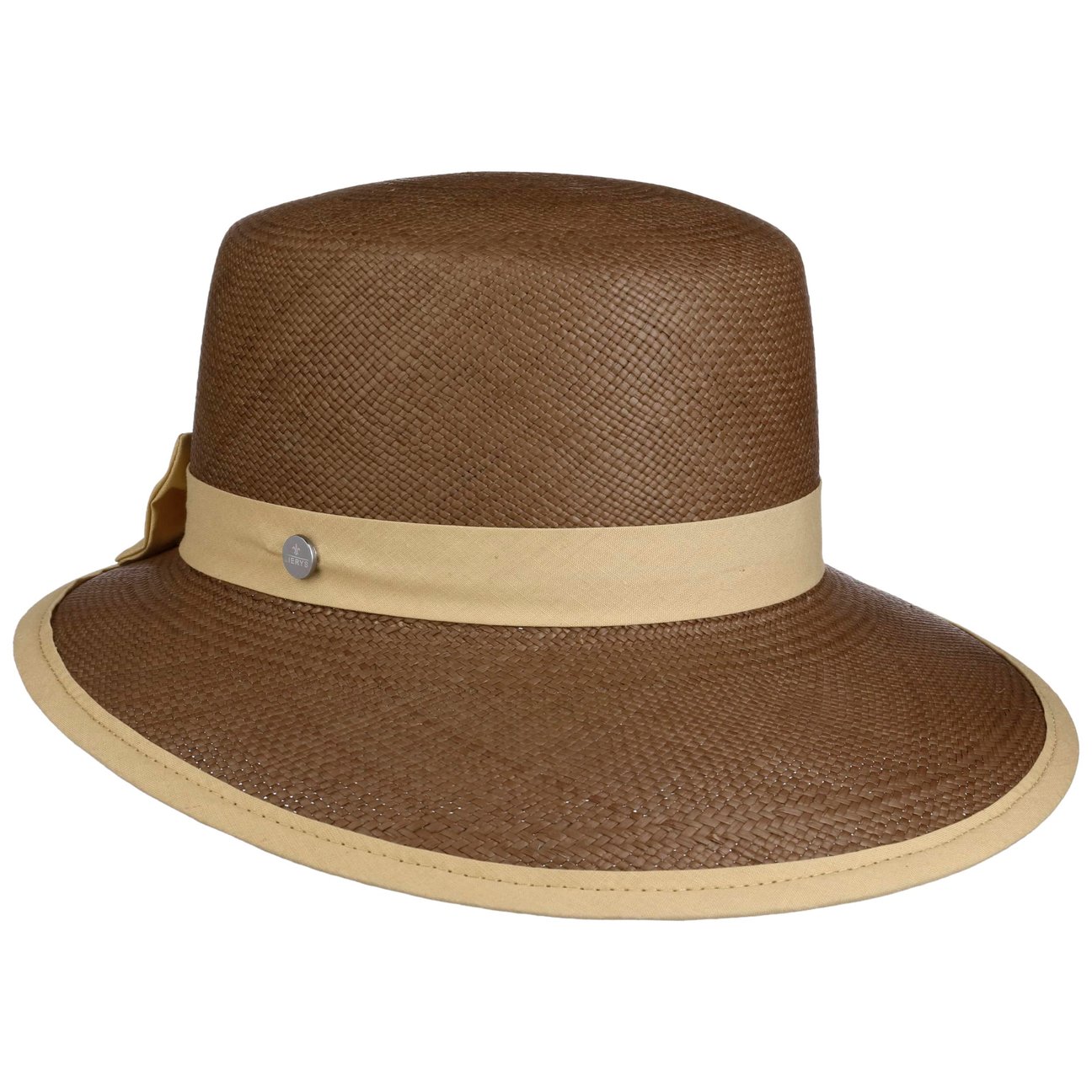 Lierys Women's Brown-Beige Vina Brown Panama Sun Hat By