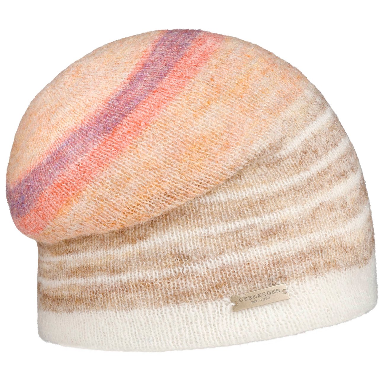 Seeberger Women's Beige Savonja Soft Headsock Beanie Hat By