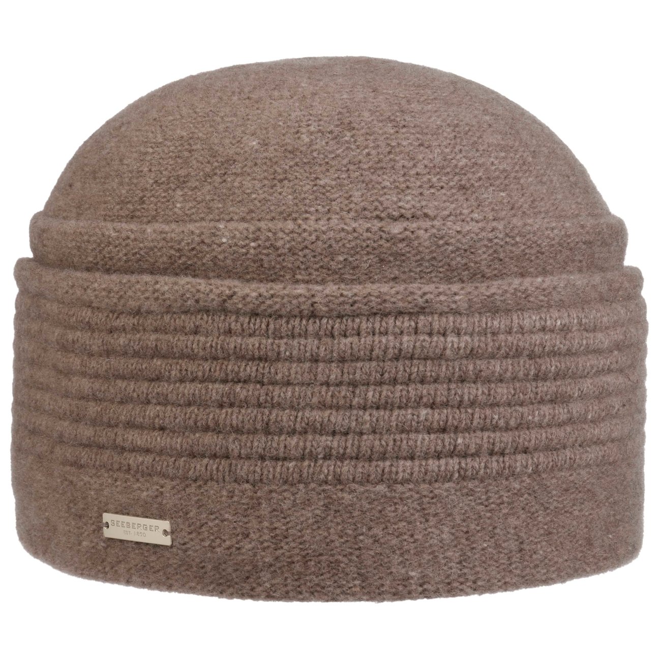 Seeberger Women's Taupe Yasina Milled Wool Hat By
