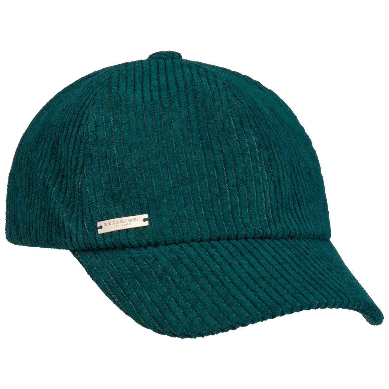 Seeberger Women's Dark Green Uni Soft Corduroy Cap By