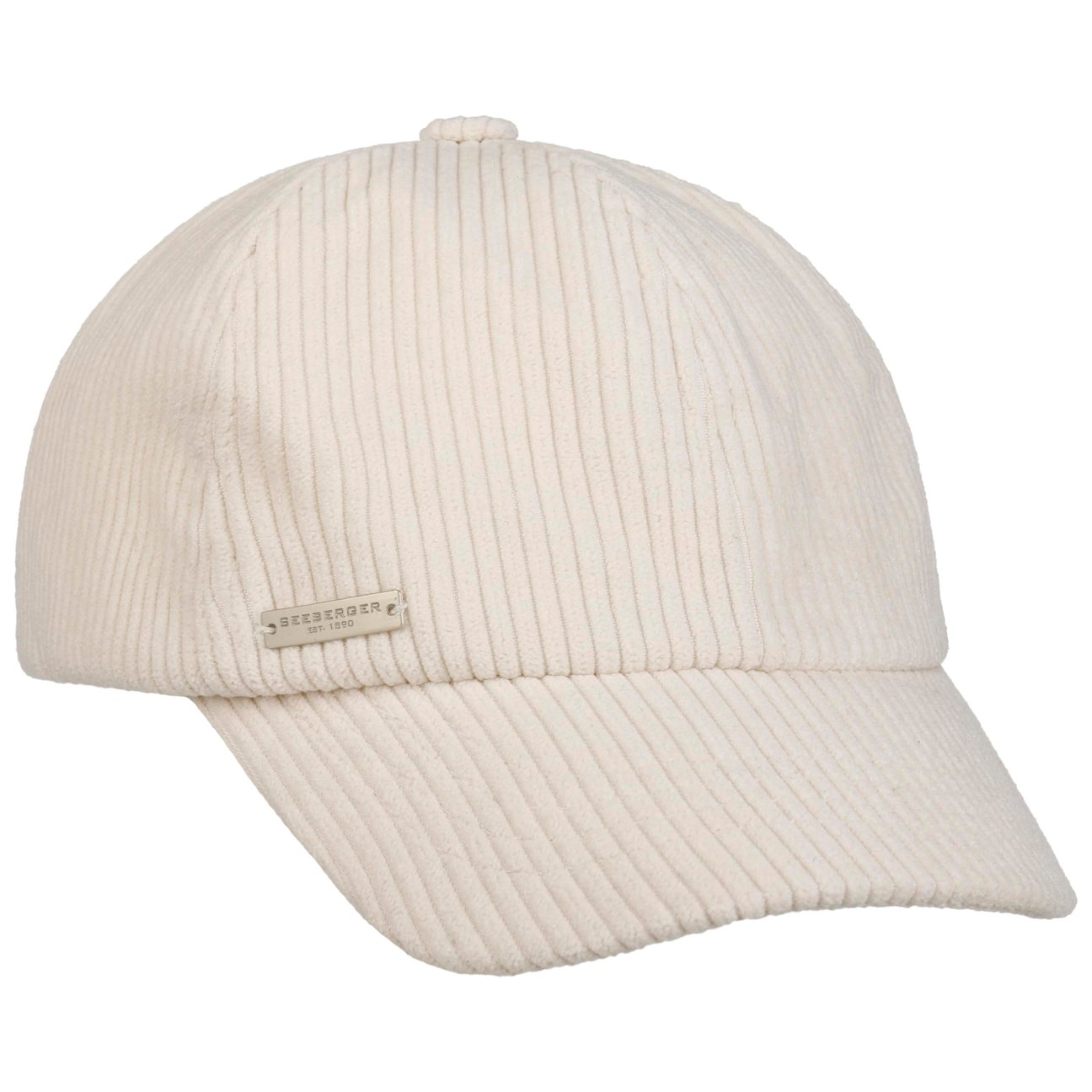 Seeberger Women's Cream White Uni Soft Corduroy Cap By