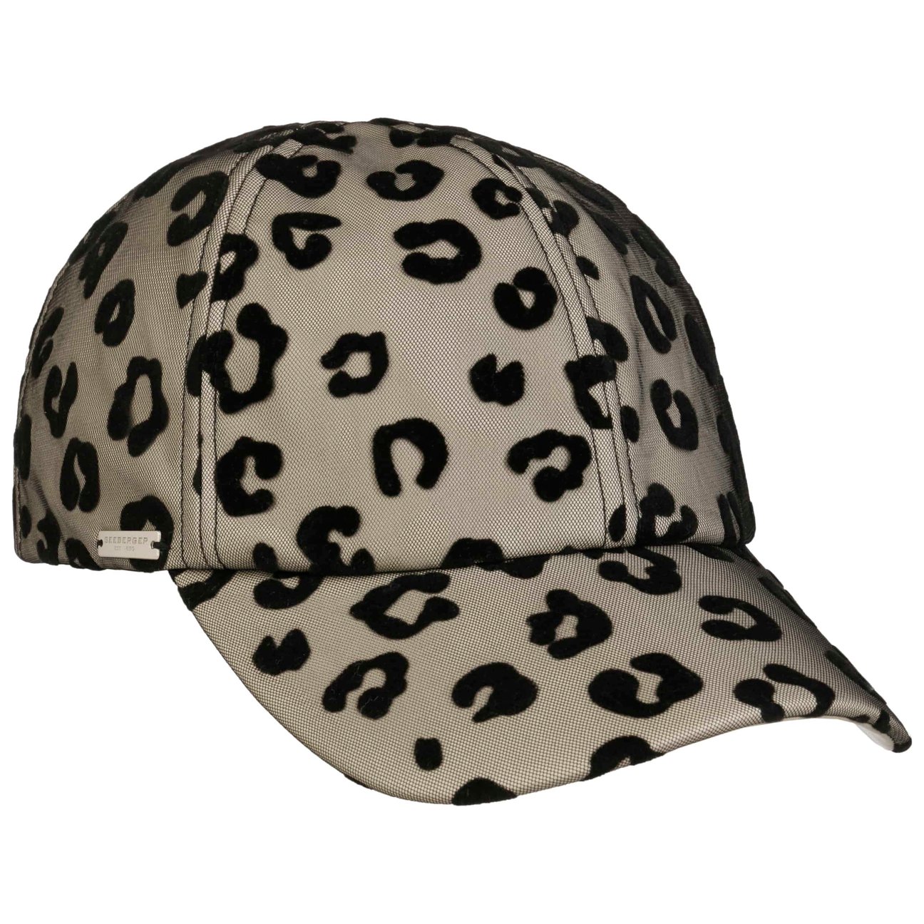 Seeberger Women's Beige-Black Faux Leather Leo Print Cap By
