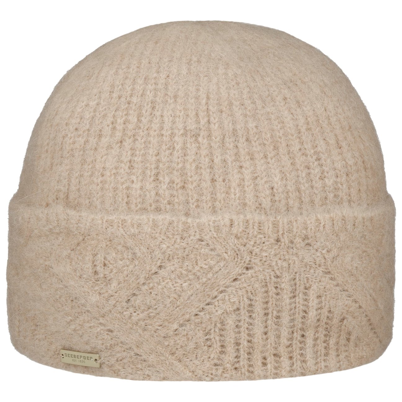 Seeberger Women's Beige Ricalea Alpaca Knit Beanie Hat By