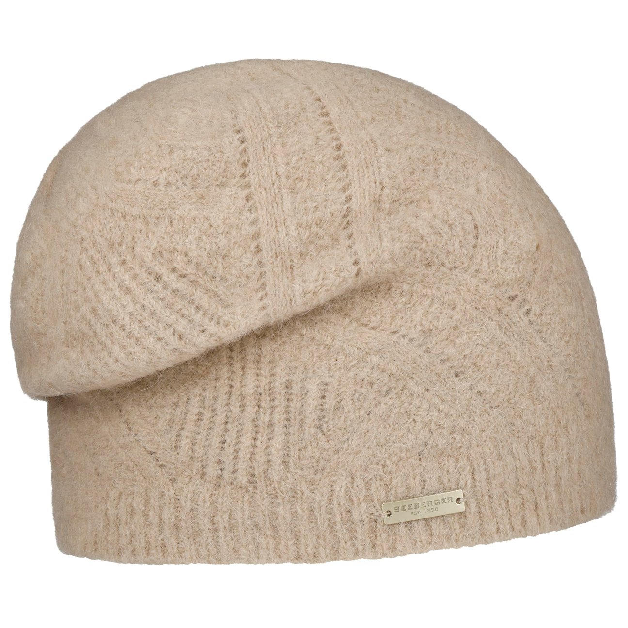 Seeberger Women's Beige Ricalea Alpaca Headsock Beanie By